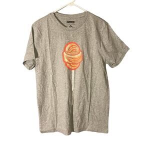 H3 Sportgear Gray Tootsie Pop Logo Graphic Short Sleeve Novelty T-Shirt Men Sz M